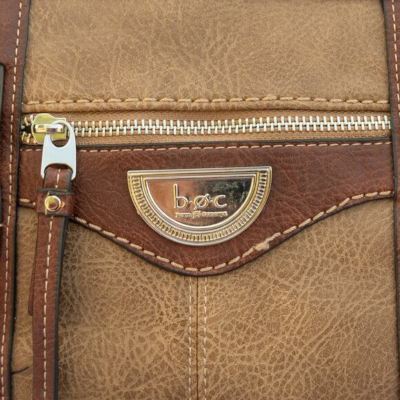BOC BORN CONCEPT Purse Brown Green Faux Leather Crossbody Shoulder Bag - Picture 2 of 7